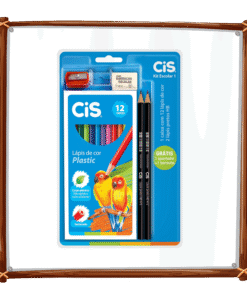 Kit Escolar - Lápis de cor+2 Lápis Grafite Nº 2HB + Borracha + Apontador