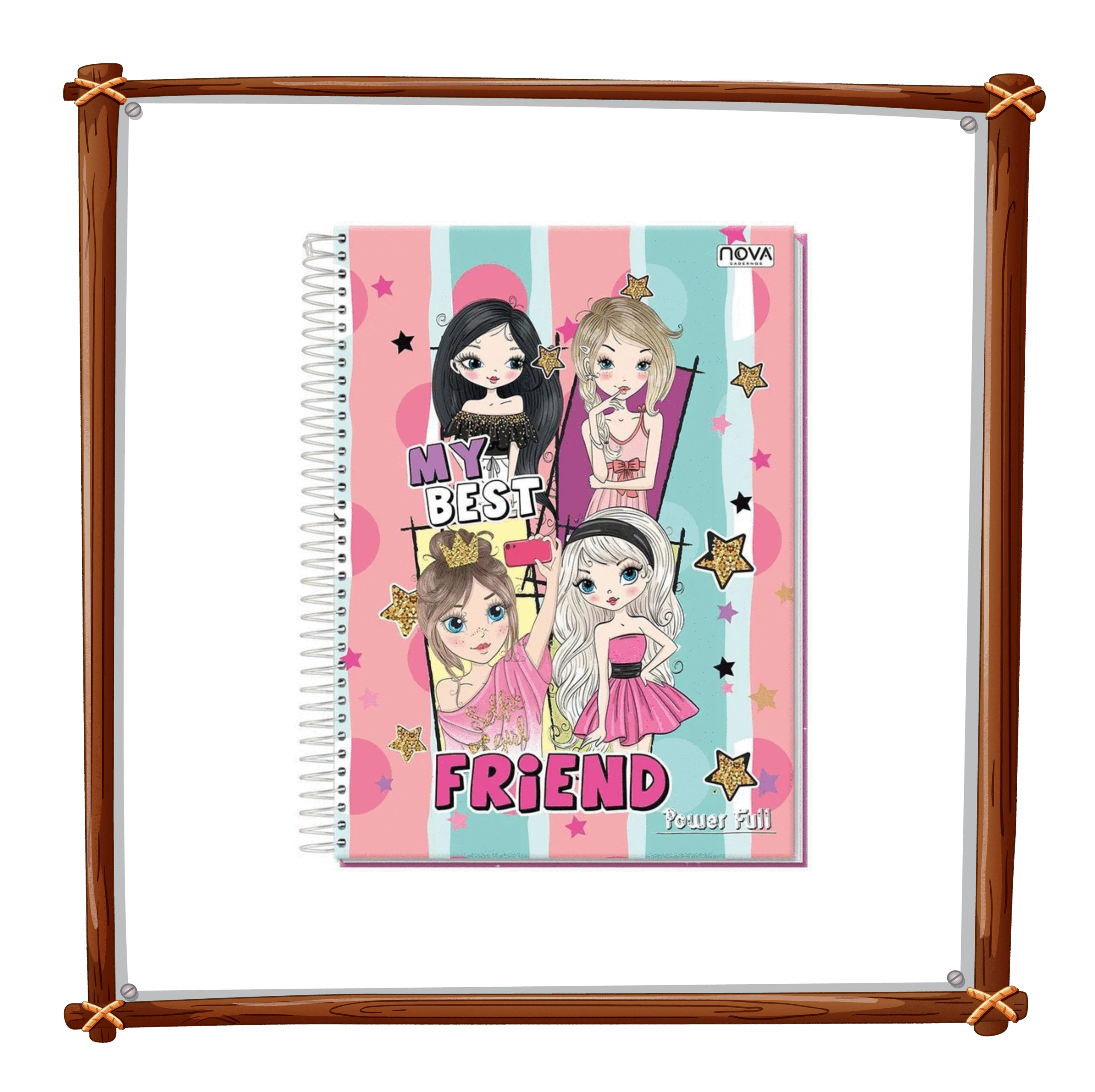 Caderno Espiral Rosa - 80 Folha