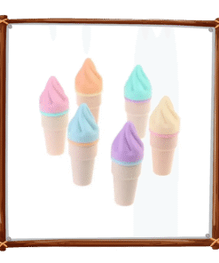 Marca Texto Mini em formato de sorvetinho 🍦 6 cores pastel lindas para deixar suas anotações cheias de charme.